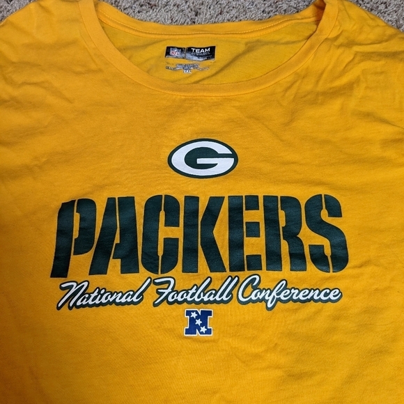 PACKERS Football Long Sleeve NFC T-SHIRT Sz 2XL 💚💛 GREEN BAY PACKERS - Picture 3 of 14